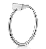 Diamond Initial 'e' Ring 0.07ct Set In 9k White Gold