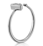 Diamond Initial 'f' Ring 0.07ct Set In 9k White Gold