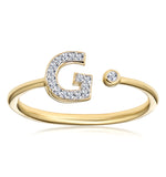 Diamond Initial 'g' Ring 0.07ct Set In 9k Gold