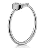 Diamond Initial 'g' Ring 0.07ct Set In 9k White Gold