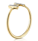 Diamond Initial 'h' Ring 0.07ct Set In 9k Gold