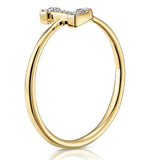 Diamond Initial 'i' Ring 0.07ct Set In 9k Gold