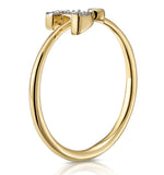 Diamond Initial 'j' Ring 0.07ct Set In 9k Gold