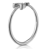 Diamond Initial 'j' Ring 0.07ct Set In 9k White Gold