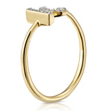Diamond Initial 'k' Ring 0.07ct Set In 9k Gold