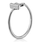 Diamond Initial 'k' Ring 0.07ct Set In 9k White Gold