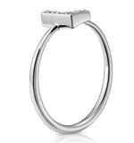 Diamond Initial 'l' Ring 0.07ct Set In 9k White Gold