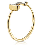 Diamond Initial 'm' Ring 0.07ct Set In 9k Gold