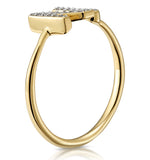Diamond Initial 'n' Ring 0.07ct Set In 9k Gold