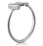 Diamond Initial 'n' Ring 0.07ct Set In 9k White Gold