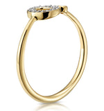 Diamond Initial 'o' Ring 0.07ct Set In 9k Gold