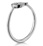 Diamond Initial 'o' Ring 0.07ct Set In 9k White Gold