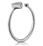 Diamond Initial 'p' Ring 0.07ct Set In 9k White Gold