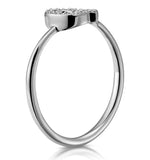 Diamond Initial 'q' Ring 0.07ct Set In 9k White Gold