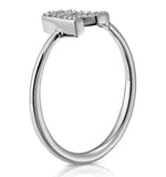 Diamond Initial 'r' Ring 0.07ct Set In 9k White Gold