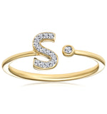 Diamond Initial 's' Ring 0.07ct Set In 9k Gold