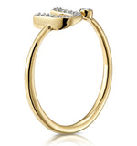 Diamond Initial 'u' Ring 0.07ct Set In 9k Gold