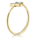 Diamond Initial 'v' Ring 0.07ct Set In 9k Gold