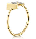 Diamond Initial 'w' Ring 0.07ct Set In 9k Gold