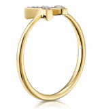 Diamond Initial 'x' Ring 0.07ct Set In 9k Gold