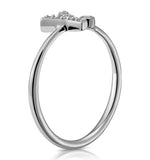 Diamond Initial 'y' Ring 0.07ct Set In 9k White Gold