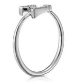 Diamond Initial 'z' Ring 0.07ct Set In 9k White Gold