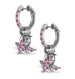 Ruby 2.50ct And 18k White Gold Earrings - Rtc-eg242y