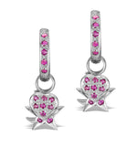 Ruby 2.50ct And 18k White Gold Earrings - Rtc-eg242y