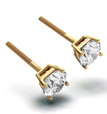 Diamond Stud Earrings 5.1mm 18k Gold - 1ct - Premium
