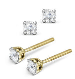 Diamond Stud Earrings 3.4mm 18k Gold - 0.30ct - Premium