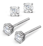 Diamond Earrings 0.50ct Studs H/si Quality In 18k White Gold - 4.1mm