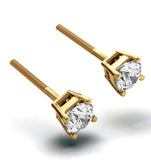 Diamond Stud Earrings 4.5mm 18k Gold - 0.66ct - F-g/vs