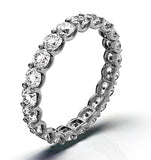 Mens 3ct H/si Diamond Platinum Full Band Ring