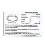 Certified 1.05ct 18k White Gold Brilliant Diamond Rubover Trilogy Ring