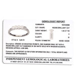 Certified 1.05ct 18k White Gold Five Stone Diamond Rubover Ring