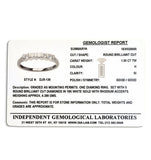 5 Stone Tension Set Ring Certified Diamonds 1.05ct 18k White Gold