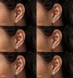 Lab Diamond Stud Earrings 0.20ct H/si Quality In 9k White Gold - 3mm