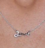 Diamond Stellato Love Necklace 0.04ct In 9k White Gold