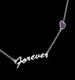 Pink Sapphire And Diamond Stellato Heart Necklace In 9k White Gold