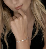Diamond Tennis Bracelet 2.00ct H/si Rubover Set In 18k Gold