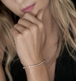 Diamond Tennis Bracelet Rubover Set 3.00ct H/si In 18k Gold