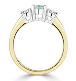 Aquamarine 0.70ct And Diamond 0.50ct 18k Gold Ring  Fet23-c