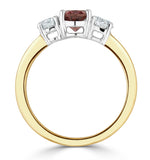 Pink Tourmaline 0.80ct And Lab Diamonds G/vs Ring In 18k Gold - Fet23
