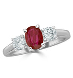 Ruby 1.15ct And Lab Diamonds G/vs 0.50ct Platinum Ring
