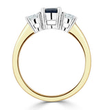Sapphire 0.80ct And Diamond 0.50ct 18k Gold Ring  Fet23-u