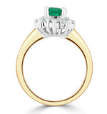 Emerald 1.00ct And Diamond 0.50ct 18k Gold Ring