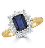 Sapphire 1.15ct And Diamond 0.50ct 18k Gold Ring