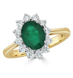 Emerald 1.15ct And Diamond 0.50ct 18k Gold Ring