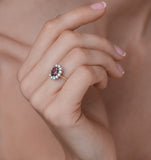 Pink Tourmaline 1.15ct And Diamond 18k Gold Ring - Fet26
