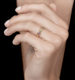 18k Gold Diamond And Pink Sapphire Ring 0.08ct